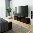 Comoda pentru TV, placa laminata, 4 rafturi, stejar Wenge, 160x40x33.4 cm