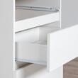 Comoda, placa laminata, 2 sertare, alb, 40x35x40 cm