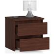 Comoda, placa laminata, 2 sertare, stejar Wenge, 40x35x40 cm