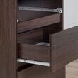 Comoda, placa laminata, 2 sertare, stejar Wenge, 40x35x40 cm
