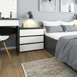 Comoda, placa laminata, 3 sertare, gri si alb, 60x35x57 cm