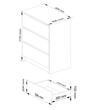 Comoda, placa laminata, 3 sertare, stejar Sonoma, 60x40x77 cm