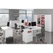 Comoda, placa laminata, 8 sertare, alb, 120x40x99 cm 