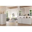 Comoda, placa laminata, 8 sertare, alb, 120x40x99 cm 