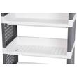 Comoda/raft plastic, MagicHome, pe roti, 5 polite, gri si alb, max 25 kg, 49x29x97 cm