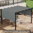 Copertina/acoperis de rezerva pentru pergola gradina, impermeabila, cu curele, gri inchis, 488x122 cm