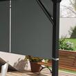 Copertina/acoperis de rezerva pentru pergola gradina, impermeabila, cu curele, gri inchis, 488x122 cm