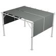 Copertina/acoperis de rezerva pentru pergola gradina, impermeabila, cu curele, gri inchis, 488x122 cm
