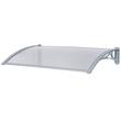 Copertina marchiza, PVC si aluminiu, gri, 140x70x21 cm