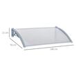 Copertina marchiza, PVC si aluminiu, gri, 140x70x21 cm