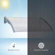 Copertina marchiza, PVC si aluminiu, gri, 140x70x21 cm