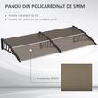 Copertina marchiza, policarbonat si aluminiu, maro, 200x96x27 cm