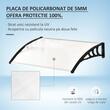 Copertina marchiza, policarbonat si aluminiu, transparent, 100x80x23 cm