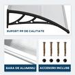 Copertina marchiza, policarbonat si aluminiu, transparent, 110x60x23 cm