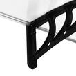 Copertina marchiza, policarbonat si aluminiu, transparent, 195x75x23 cm