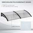 Copertina marchiza, policarbonat si aluminiu, transparent, 200x96x27 cm