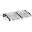 Copertina marchiza, policarbonat si aluminiu, transparent, 200x96x27 cm