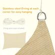 Copertina parasolar, dreptunghiulara, HDPE, cu accesorii fixare, inele metalice, bej, 4x3 m