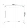 Copertina parasolar, patrata, inele metalice, gri, 3x3 m, Springos 