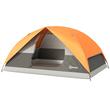 Cort camping, 2-3 persoane, impermeabil, cu geanta, gri si portocaliu, 205x275x135 cm