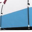 Cort camping, 2-3 persoane, impermeabil, tip tunel, cu vestibul, husa, albastru si alb, 420x200x150 cm