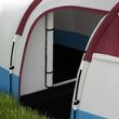 Cort camping, 2-3 persoane, impermeabil, tip tunel, cu vestibul, husa, albastru si alb, 420x200x150 cm