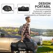 Cort camping, 2-4 persoane, impermeabil, cu vestibul, geanta, negru, 330x190x120 cm