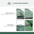 Cort camping, 2 persoane, cu geanta, verde, 206x185x120 cm