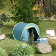 Cort camping, 2 persoane, impermeabil, cu husa, albastru, 245x148x105 cm