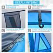 Cort camping, 2 persoane, impermeabil, tip igloo, cu husa, albastru deschis, 286x209x122 cm
