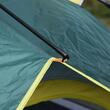 Cort camping, 2 persoane, material Oxford, impermeabil, cu copertina, husa, verde, 205x195x135 cm