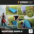 Cort camping, 2 persoane, impermeabil, tip igloo, cu husa, turcoaz, 150x205x100 cm, Strend Pro