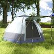 Cort camping, 3-4 persoane, impermeabil, cu copertina, husa, deschidere automata, gri, 260x150 cm