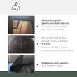 Cort camping, 3-4 persoane, impermeabil, cu vestibul, negru, 475x264x172 cm