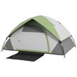 Cort camping, 3 persoane, impermeabil, cu copertina, fereastra, husa, verde, 210x150x110 cm