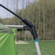 Cort camping, 4-8 persoane, impermeabil, cu copertina, verde, 410x310x225 cm