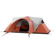 Cort camping, 5-6 persoane, impermeabil, cu copertina, ferestre, geanta, portocaliu, 550x300x198 cm
