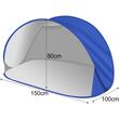 Cort plaja, Trizand, cu protectie UV, husa, albastru, 150x100x80 cm