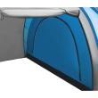 Cort turistic, 4 persoane, cu plasa tantari, husa, albastru si gri, 400x140x210 cm, Isotrade