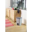 Cos de gunoi cu pedala, plastic, gri, 20 L, 30.3x29.4x42.8 cm, Curver
