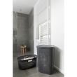 Cos de rufe, cu 2 manere si capac, plastic, antracit, 60 L, 44x35x60 cm, Infinity Recycled, Curver