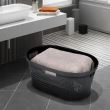 Cos de rufe cu 4 manere, plastic, antracit, 40 L, 59x39x27 cm, Infinity Recycled, Curver