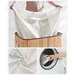Cos rufe, 3 compartimente, bambus, natur, 150 L, 60x40x61.5 cm, Artool