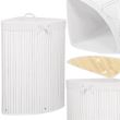 Cos rufe, de colt, bambus, alb, 73 L, 47x60 cm, Springos 