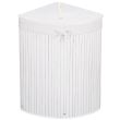 Cos rufe, de colt, bambus, alb, 73 L, 47x60 cm, Springos 