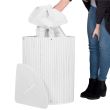Cos rufe, de colt, bambus, alb, 73 L, 47x60 cm, Springos 