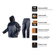 Costum de ploaie NEO Rainwear, geaca si pantaloni, marimea M/50, pictograme: impermeabil, cusaturi lipite, aerisire, gluga cu snur