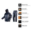 Costum de ploaie NEO Rainwear, geaca si pantaloni, marimea XL/54, pictograme: impermeabil, cusaturi lipite, aerisire, gluga cu snur