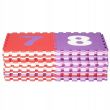 Covor spuma ptr copii, EVA roz cu mov, model alfabet si numere, 172x172x1cm, Springos