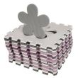 Covor tip puzzle, pentru copii, spuma EVA, 16 piese, 30x30 cm, Isotrade